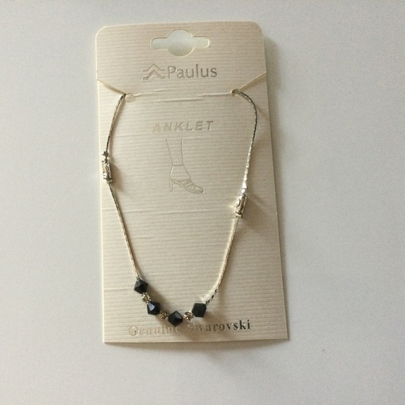Silver Swarovski Crystal Vintage Anklet - Picture 2 of 3
